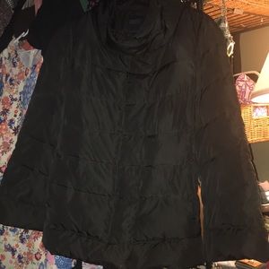 Hillary Radley Black Down Puffer Coat Size:12
